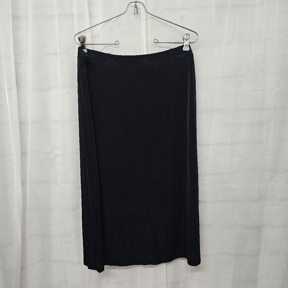 Vintage Kiara Skirt Black Liquid Knit Goth Minimalist Whimsigoth 1X - Picture 1 of 8